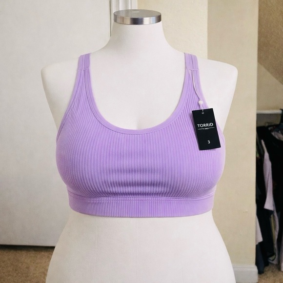 Torrid Lavender Ribbed Bra Set - Picture 4 of 5